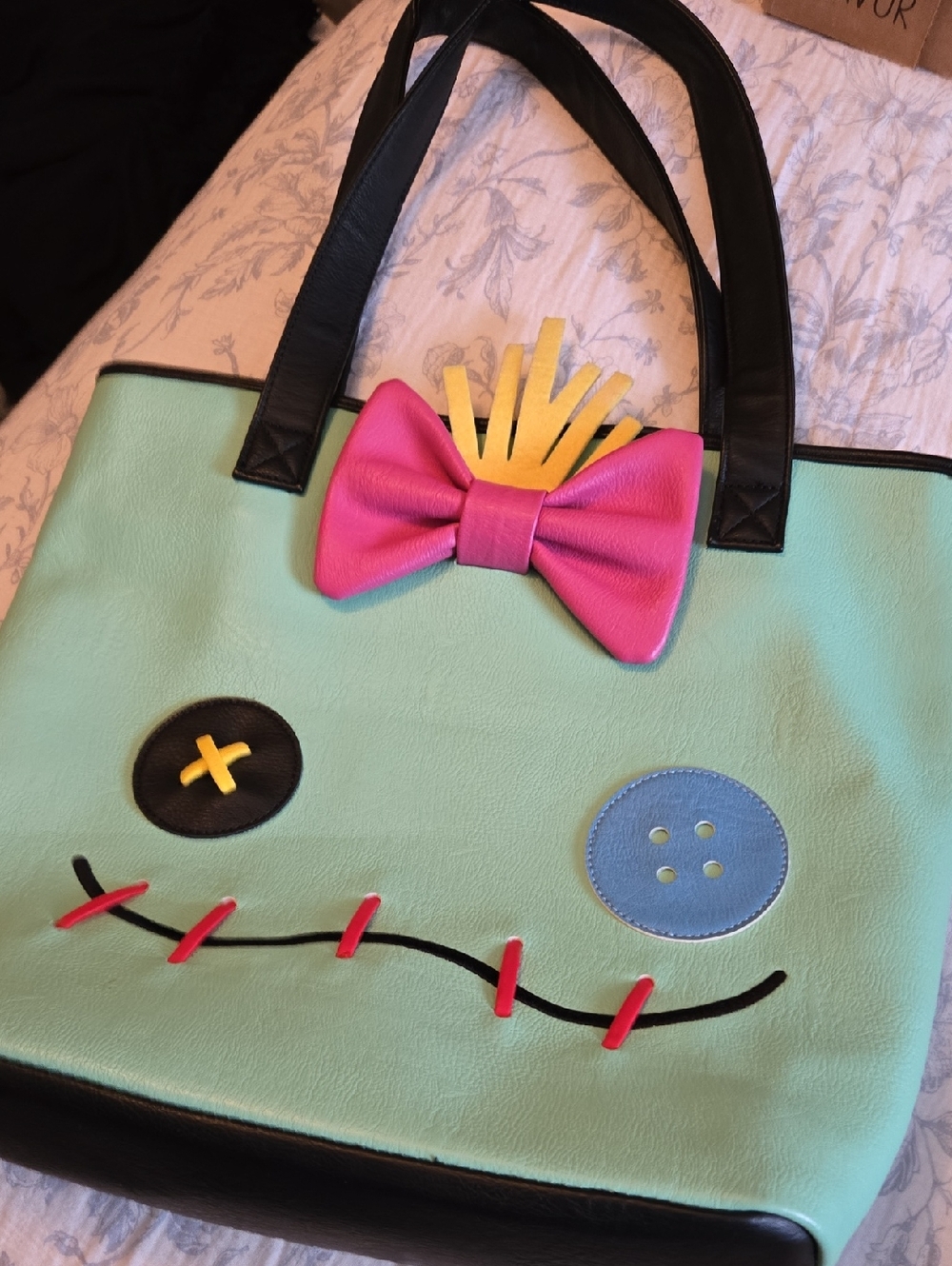 Disney Store 2 Face Stitch And Scrump Tote Purse